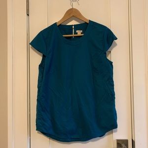 J Crew Cap sleeve poplin top